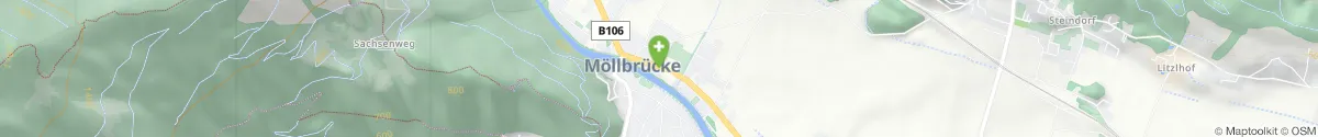 Map representation of the location for Teurnia-Apotheke in 9813 Möllbrücke